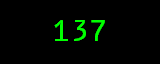 VICA renderer output: a green minimum corner speed value of 137